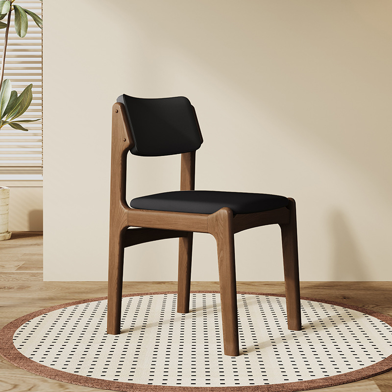 Silla de comedor de madera sólida retro silla de respaldo de bolsillo silla de escritorio silla de oficina silla de escritorio