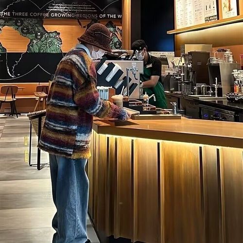 Autumn/Winter Color Striped Contrast Knit Sweater Loose Casual Unisex Slouchy V-Neck Cardigan for Men and Women Retro Style