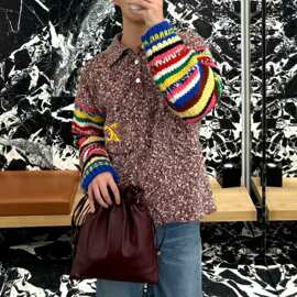 2026高品质女装CE家毛衣优雅百搭甜美条纹设计时尚长袖针织衫上衣