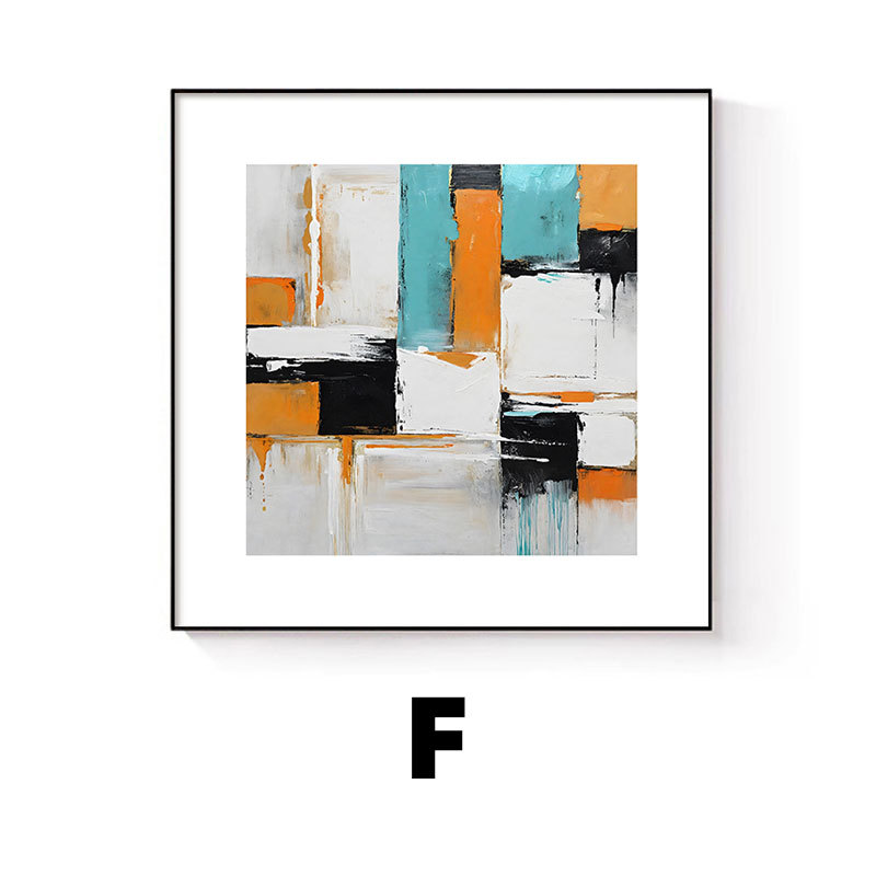Modern Minimalist Restaurant Decorative Painting Abstract Niche Art Square Living Room Hanging Painting Dining Room Dining Table Background Wall Mural Painting
