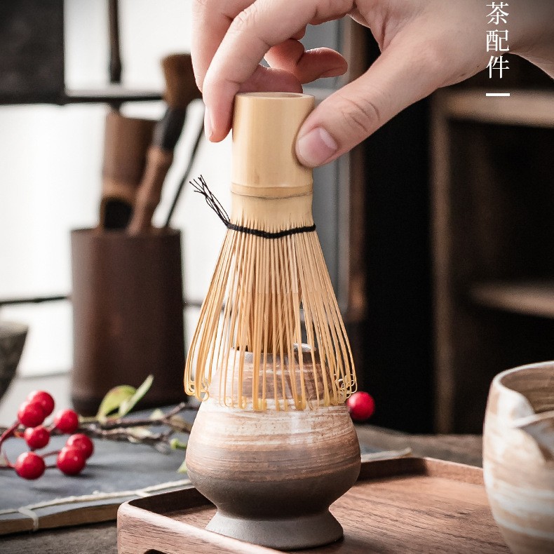 100 pinceles de matcha japoneses de la dinastía Song, ceremonia de té, tazón de matcha Zen, set de té con matcha, bambú, balsa de té