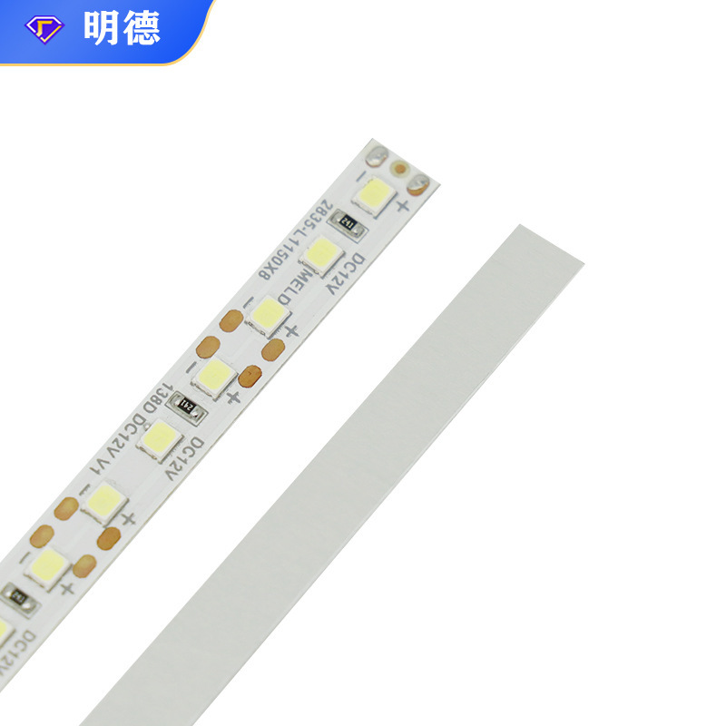 埋め込みライトストリップ 12V 120 ライト/m 2835/8 ミリメートル幅アルミ基板カウンターキャビネットディスプレイ LED ハードストリップ|undefined