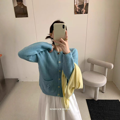 苏珊 2025秋冬装新款高级感减龄甜美上衣小香风圆领开衫毛衣5D143