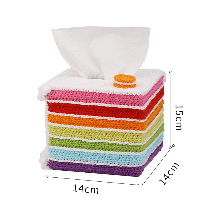 Colorful cake tissue box
