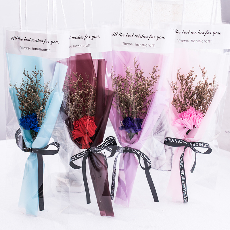 1朵康乃馨+干草 混色