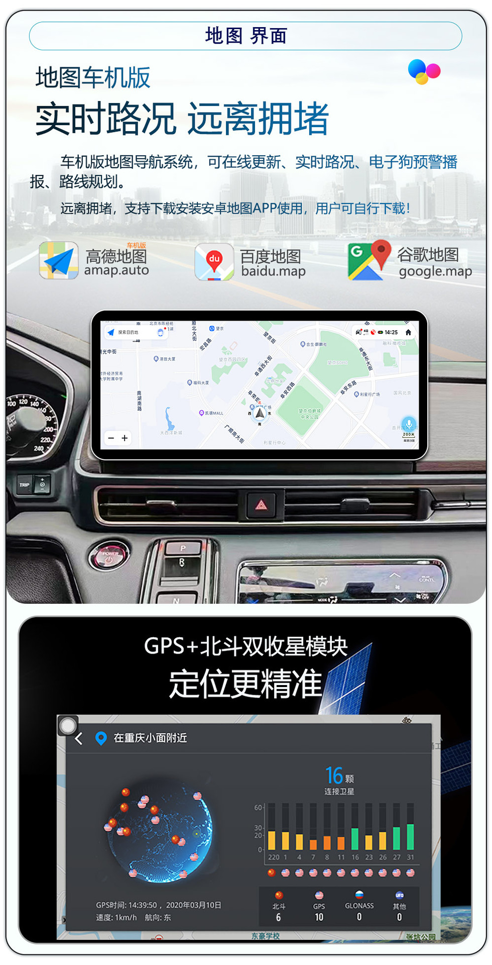Car Navigation 7870 Car Navigation System All-In-One Device, Car Central Control Large Screen Navigation Smart Screen Panoramic View