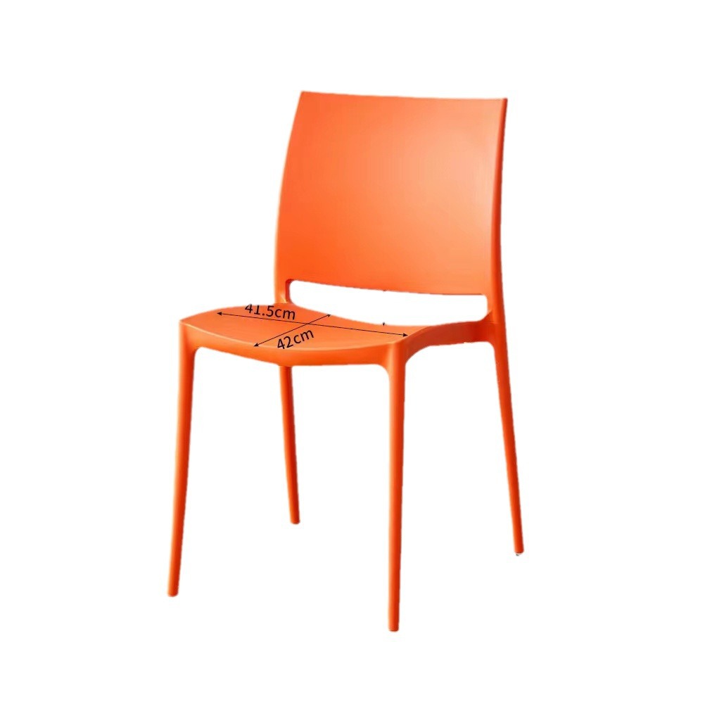 Silla de comedor para adultos de estilo nórdico con respaldo alto, adecuada para uso doméstico, ocio, silla de plástico gruesa y apilable.