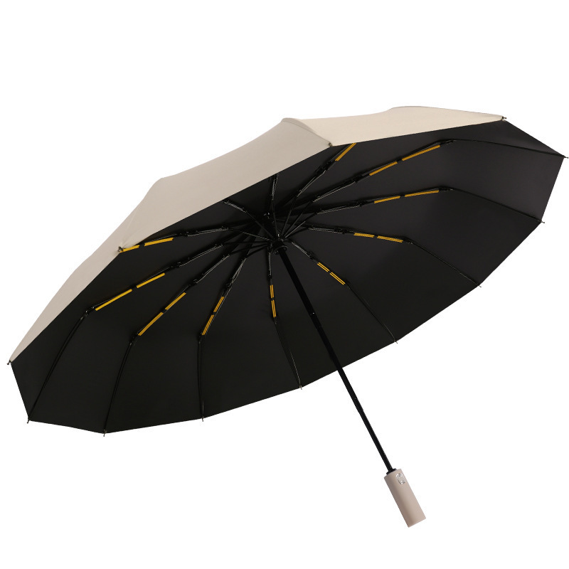 Paraguas automático de hueso doble de 24 huesos, protección solar reforzada, parasol, parasol de sentido avanzado, parasol para hombres, parasol de vinilo, protección UV