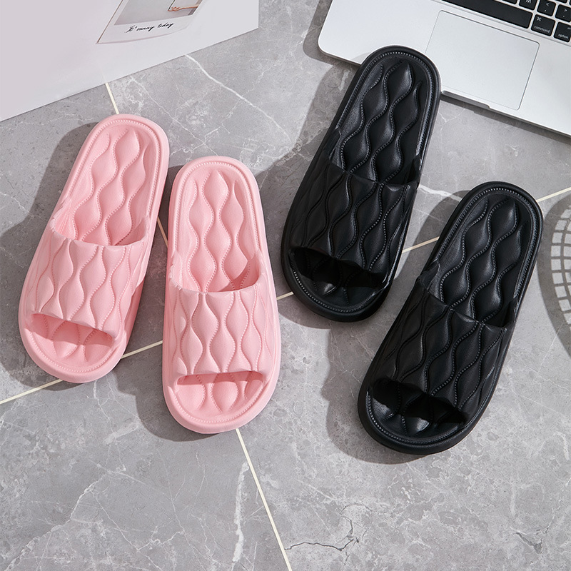 Women's Thick-Soled Slippers for Indoor and Home Use, Couples' Bathroom Bathing, Non-Slip Summer Couple's Slippers for Men