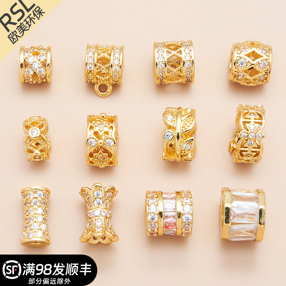 strong color retaining diamond small waist spacer beads beaded loose beads barrel beads crystal pearl bracelet bracelet diy ornament accessories