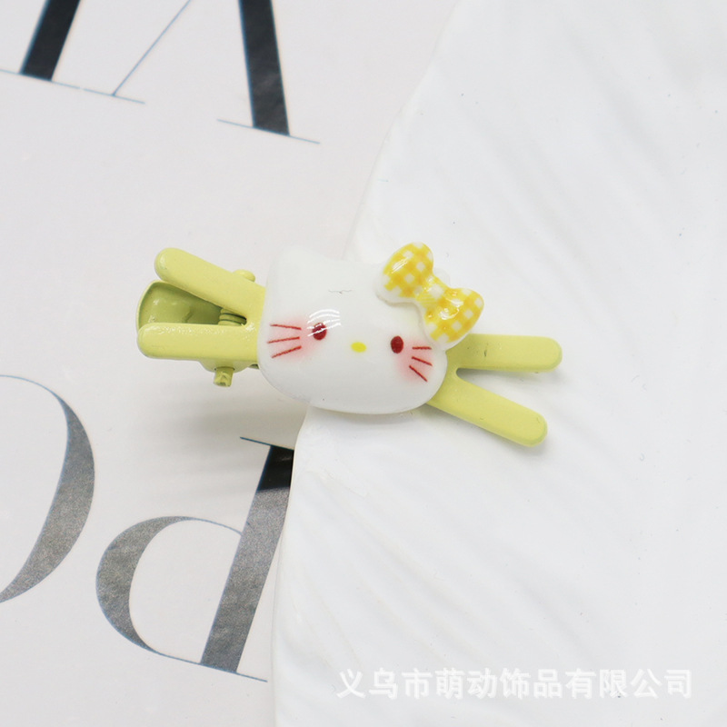 나비넥타이 고양이 포크 클립 옐로우