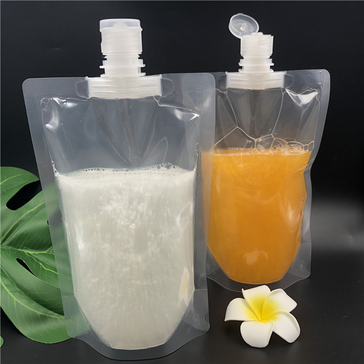 限时特批耐酸碱洗发水沐浴露分装袋 化妆品大口径透明吸嘴袋现货