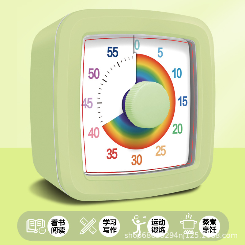 Timer Rainbow visual timer for kids, classroom self-discipline 0–60 min, compact 0.3 kg