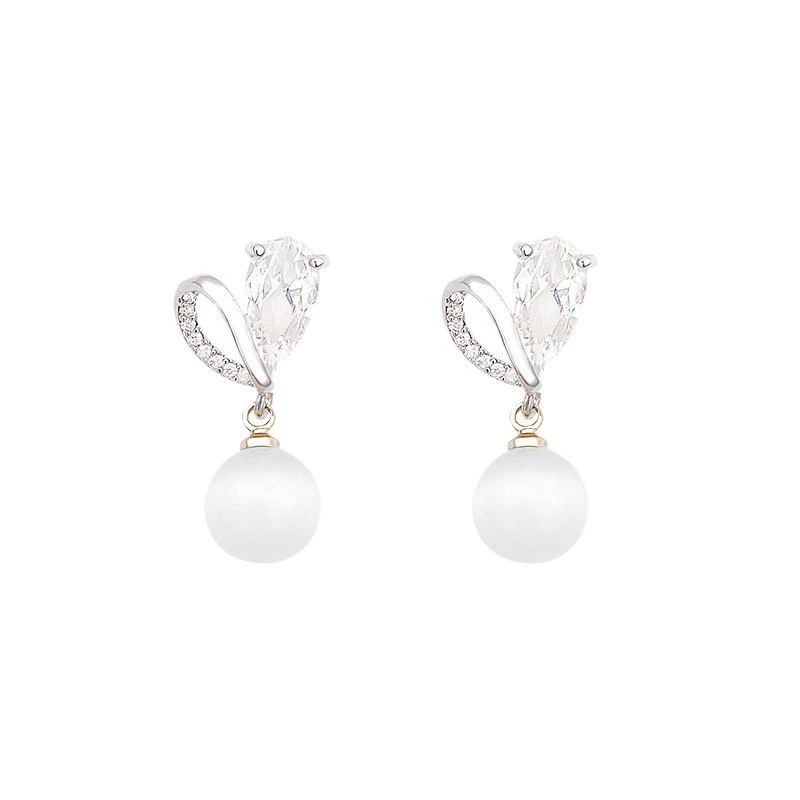 Серебряная игла, универсальные серьги из жемчуга, образец 925 пробы, стиль легкой роскоши, оптовая покупка