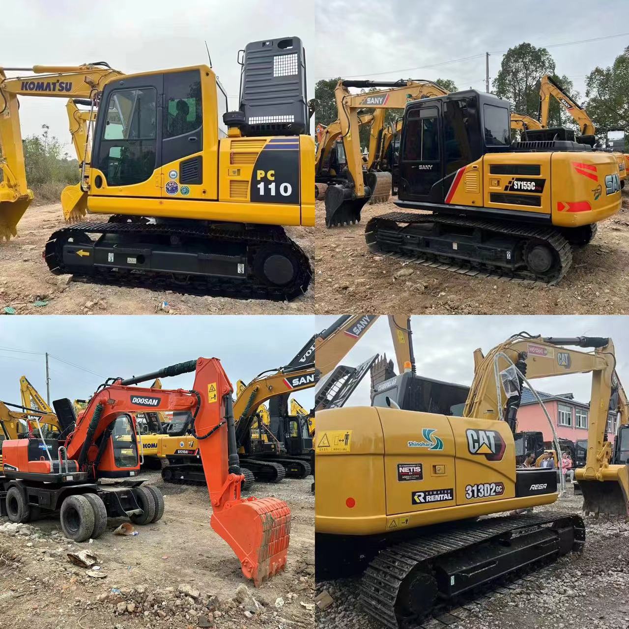 Excavadoras de segunda mano Shaoxing toda la línea Komatsu120 130 Kat312 Hyundai 150 San135