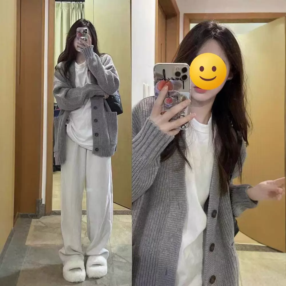 【大货】慵懒风毛衣外套女早秋季2024年新款针织开衫春秋穿搭高级