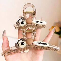 かわいい子犬のヘアピンの女性の新しいサイズの漫画の髪飾りの高級感のあるサメのクリップのヘアピン