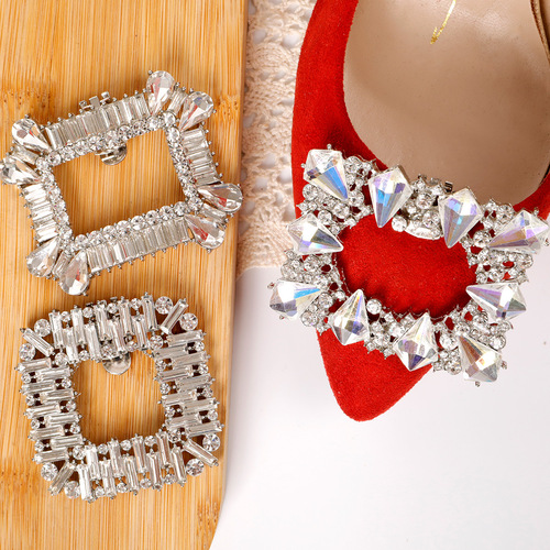 Removable women's shoes metal decorative accessories, upper shoe ornaments, shoe flowers, shoe buckles, shoes, shoe head, crystal accessories, crystal buckles
