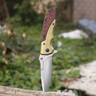 Multi-functional folding knife large outdoor knife high hardness knife self-defense portable camping cutting knife mountaineering cutting rope