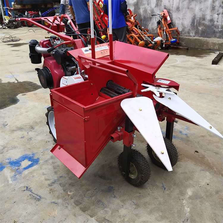 小型家用收获机 适用手扶拖拉机割台省力收玉米机 前置收割机图片