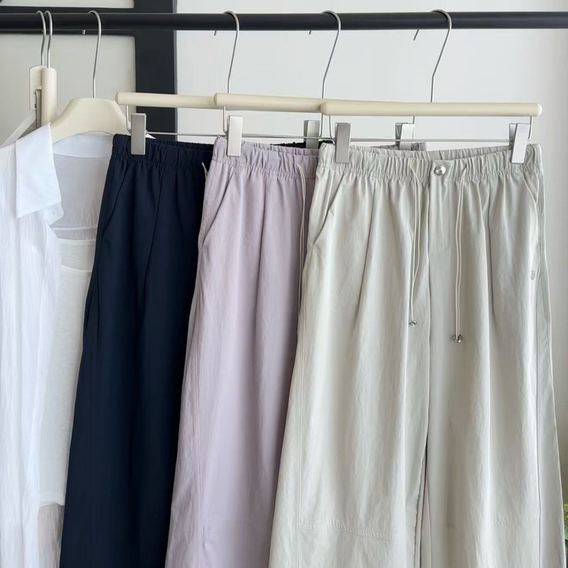 0529-2Lu+ Same Style Cool-Feeling Wide-Leg Hiking Pants