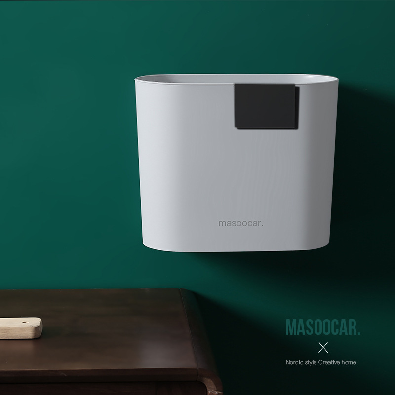 トイレ用ゴミ箱2023新型家庭用狭い狭間トイレ古紙専用キッチン蓋付き壁掛け式蓋付き|undefined