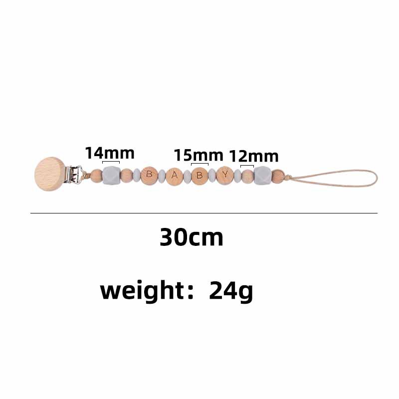DIY creativo bebé suministros de haya plana chupete clip DIY bebé nombre molar calmante silicona chupete cadena