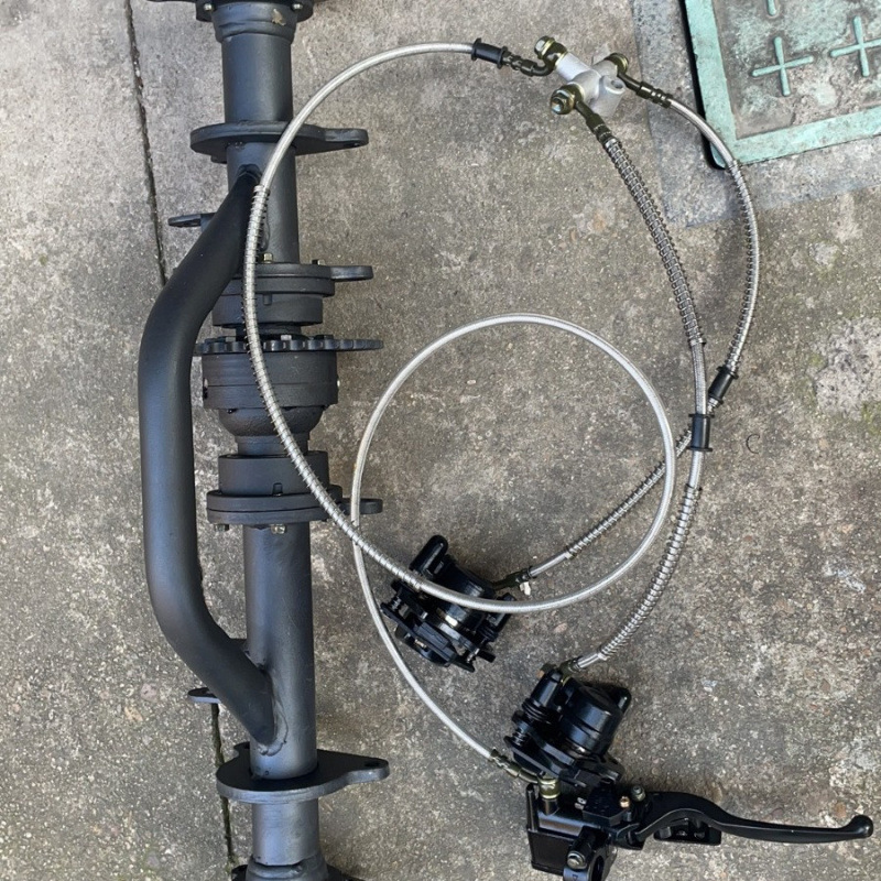 Quad bike, ATV, go-kart modification accessories, chain drive differential rear axle, dual disc brakes 81CM/100CM