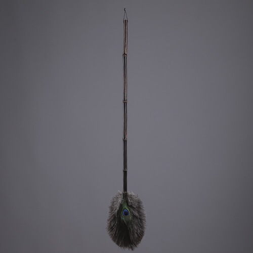 IYR7 feather duster for dusting peacock and ostrich feathers, bamboo long-handled dust remover for bedroom, electrostatic dust cleaning room