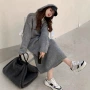 加厚过膝跨境秋冬毛衣裙