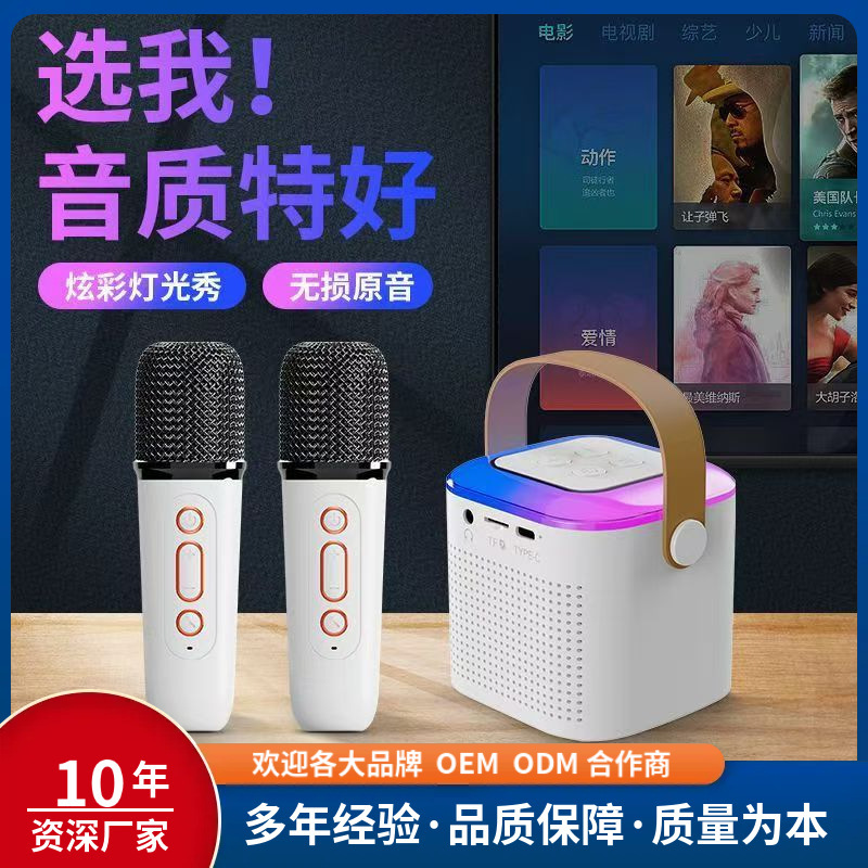 カラオケ歌唱オールインワンホームKTVオーディオセットマイクBluetoothスピーカー高品質|undefined