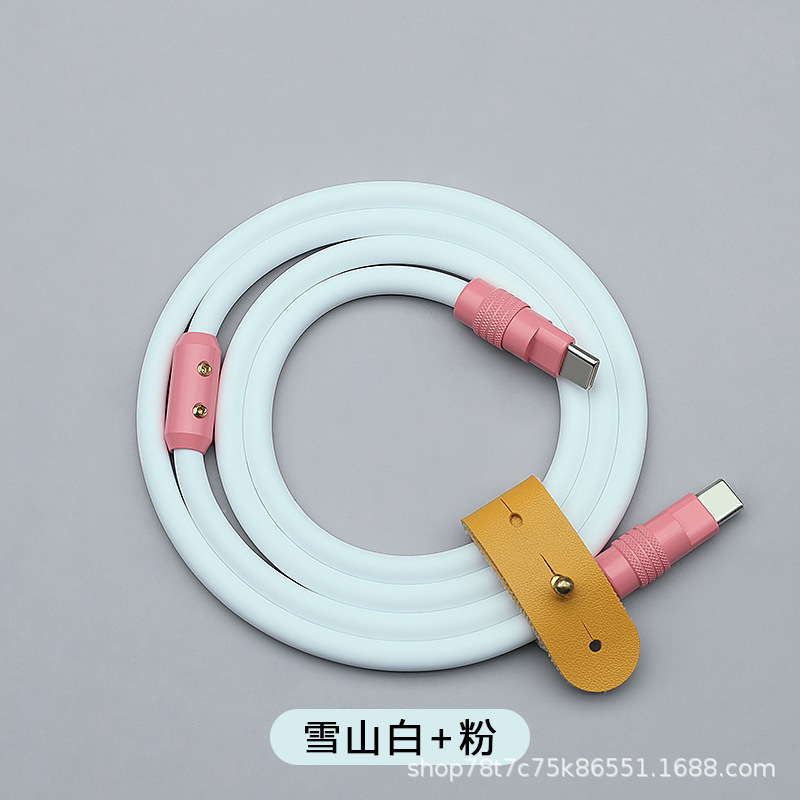 240 ワット液体シリコーンデータケーブル急速充電アルミ合金 PD Apple iPhone1516 Honor typec6mm に適しています|undefined