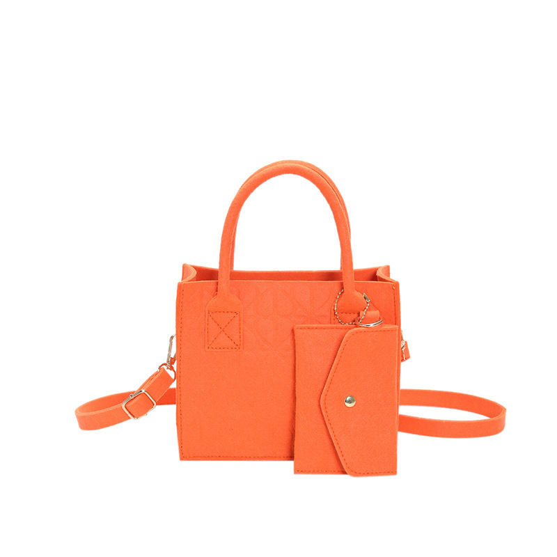 Bolso de moda de gran capacidad de mujer versión coreana simple bolso de fieltro ligero de dos piezas bolso al por mayor