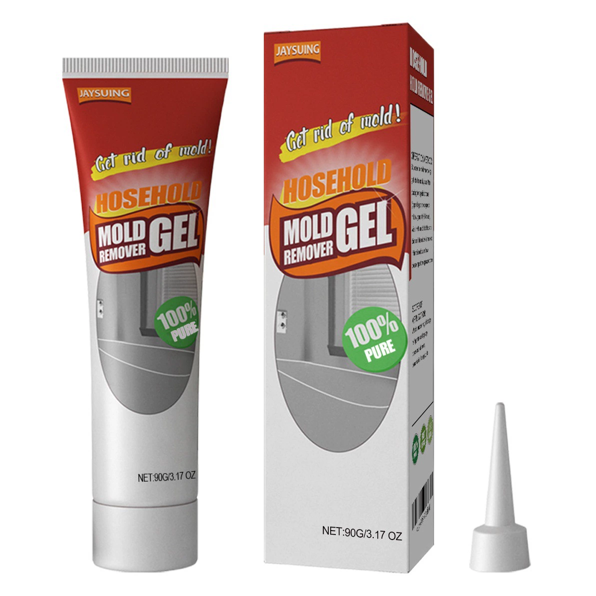 Гель для удаления плесени Jaysuing: очиститель для стен ванной и кухни, средство для удаления пятен и плесени с белых поверхностей
