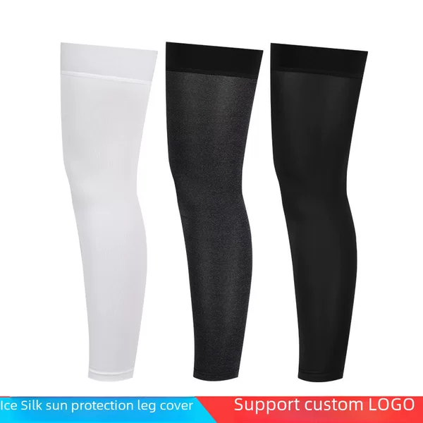 Cycling Leg Protection Summer Anti-ultraviolet Sports Knee Protection Quick-drying Elastic Anti-slip Outdoor Fishing Sunscreen Ice Silk Leg Cover