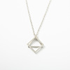Square triangle, brand necklace for beloved, pendant suitable for men and women for elementary school students, clothing, accessory, simple and elegant design