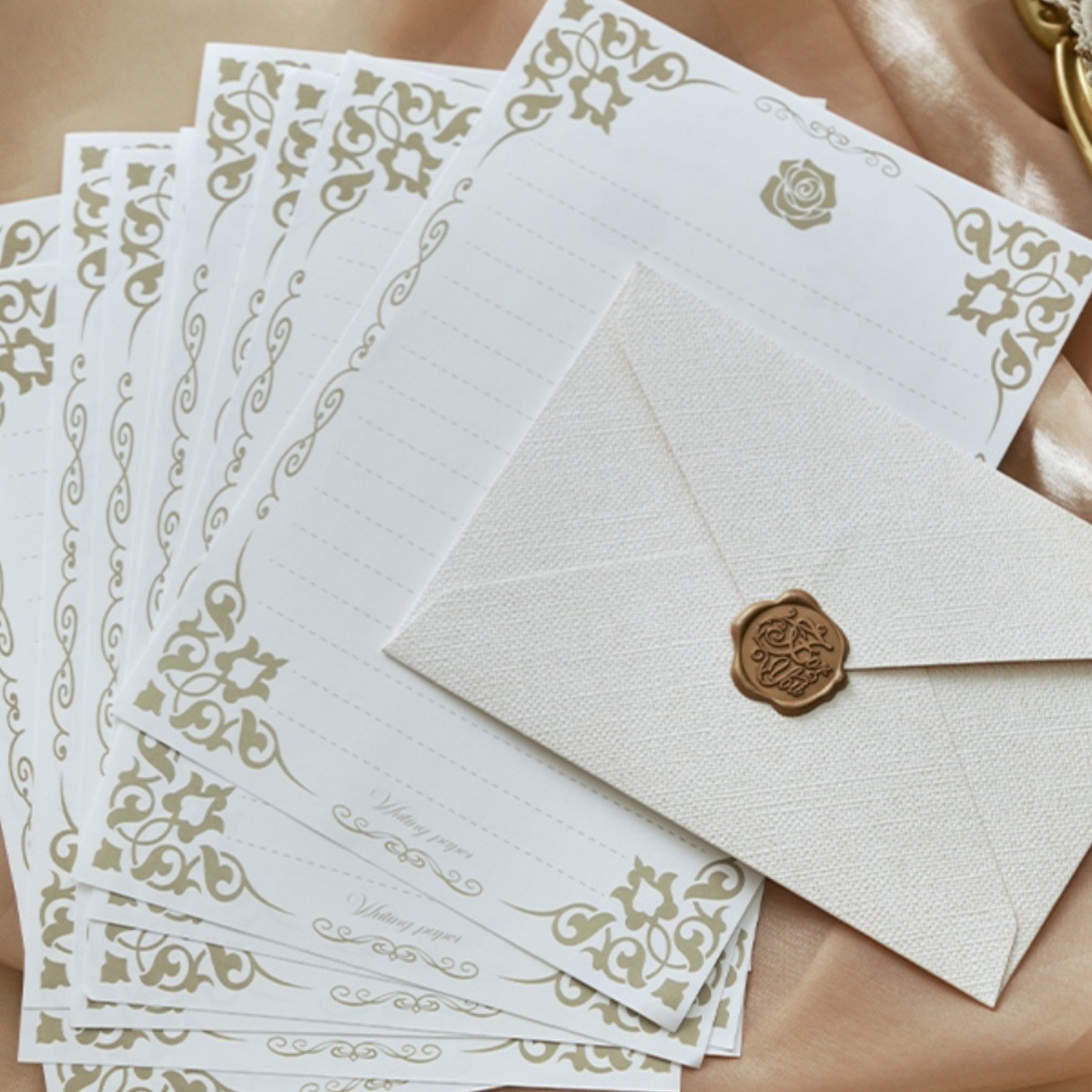 Patrón de lino grueso sobre Carta traje de papel vintage regalo para hombres y mujeres confesión carta de amor papel especial pintura impresión regalo de cumpleaños