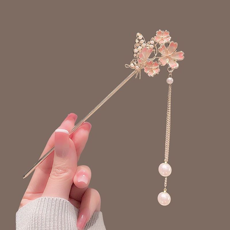 El nuevo país viento inmortal qi fluye pinzas de cabello para mujeres elegantes estilo antiguo paso de agitar cheongsam piezas de cabello de cabello diario estilo chino clásico pinzas de cabello