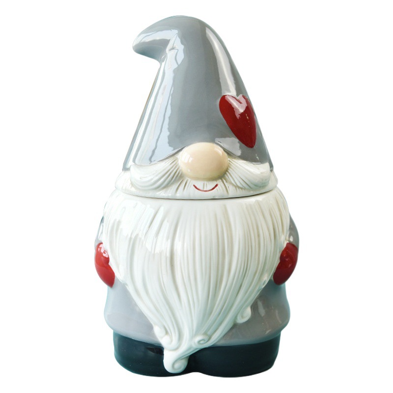 Santa Claus sellado tarro creativo tarro de cerámica de gran capacidad de almacenamiento del hogar tarro merienda confitada frascos de almacenamiento de frutas secas