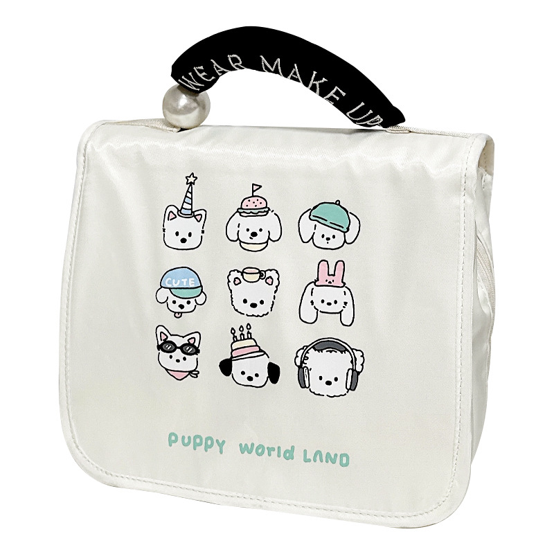 Bolso de lavado de perlas de estilo nuevo original bolsa de cosméticos portátil de viaje de negocios bolsa de almacenamiento de cosméticos de alta gama para mujeres de gran capacidad