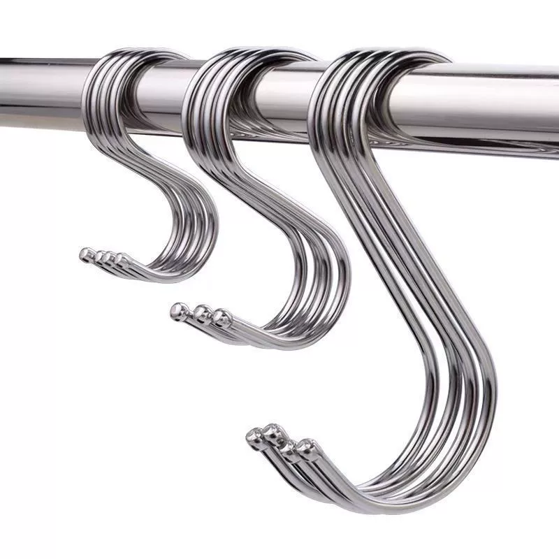 Blackless Magnetic Stainless Steel S -shaped hook S Hooking Sausage Hanging Blog Hook Kitchen S Hook Student Desk Hook