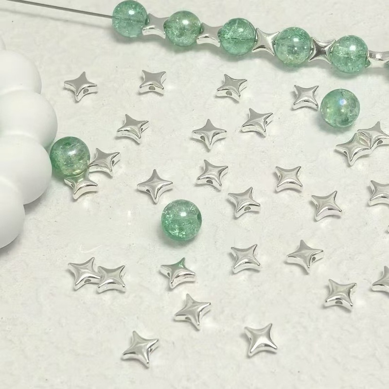 合金 diy ジュエリーアクセサリースターバースト四芒星スペーサービーズ手作り diy ブレスレットネックレスイヤリングビーズ素材|undefined