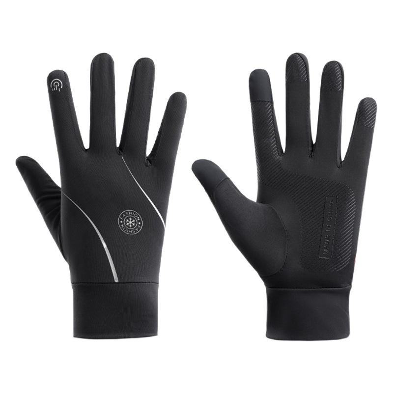 Guantes de protección solar para hombres de verano conducir al aire libre pesca delgada antideslizante ciclismo anti-UV guantes de hielo