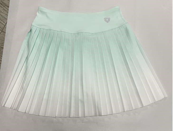 Falso de dos piezas anti-exposición deportes falda mujeres moda gradiente cinturón bolsillo deportes falda de secado rápido de cintura alta falda de yoga