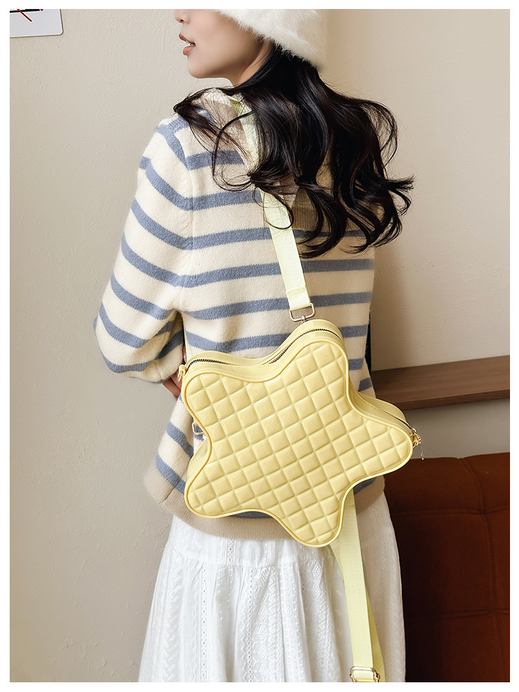 2025 New style fashionable star Backpack, diamond-shaped PVC jelly bag, fresh and sweet campus ladies' backpack undefined