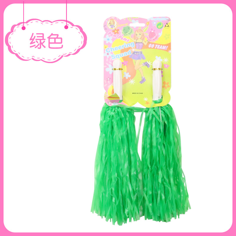 Pompones de Cheerleading de Plástico con Mango Artesanal para Baile