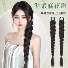 かつらのお下げのポニーテールの女性のシミュレーションは新しい中国式の麻のお下げの双低ポニーテールのネットの赤い側のボクシングのお下げの長い偽のお下げを出します。