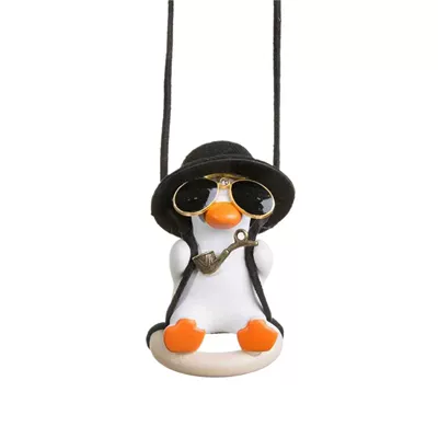Duck Car Rearview Mirror Car — Car hanging - tire-black-hat-pipe