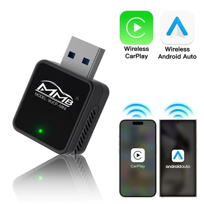 Cross-Border Apple Carplay Box Wired to Wireless Carplay Two-In-One Converter Car Connectivity Box (Simsiz CarPlay və Android Auto) - wireless-carplay-plus-android-auto-two-in-one