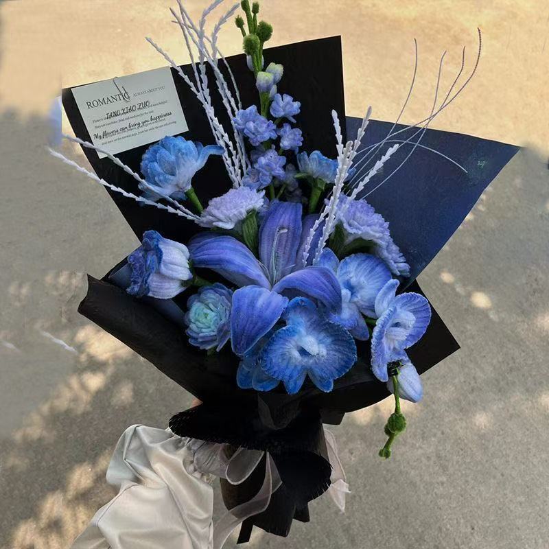 扭扭棒花束玫瑰花手工编织diy材料包送闺蜜女友百合花情人节礼物|undefined